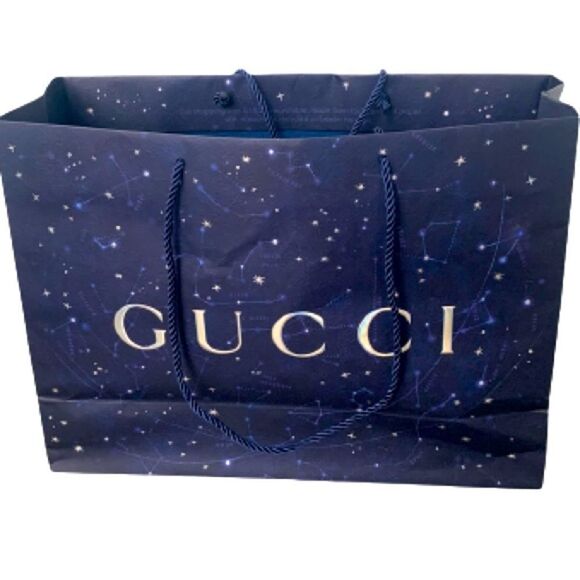 Gucci Large 19”x14” Special Edition Bag - Empty Navy Constellation Shopping Tote - Picture 1 of 10